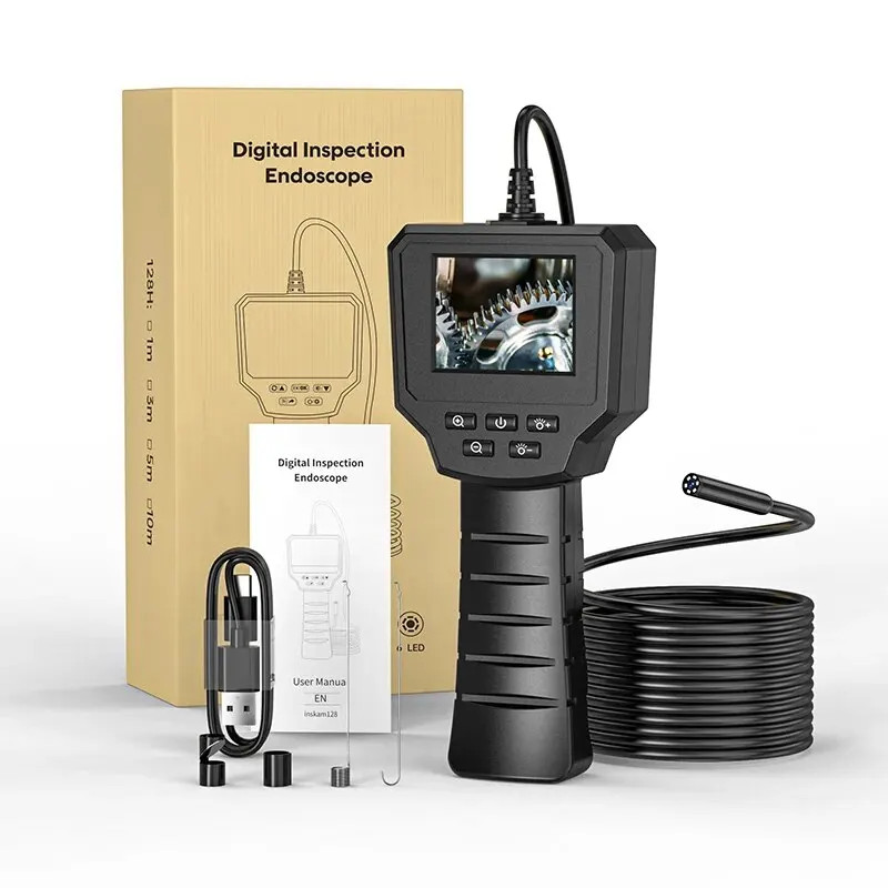 HD 1080P LED Handheld Industrial Endoscope Borescope 8mm Inspection Snake Camera
