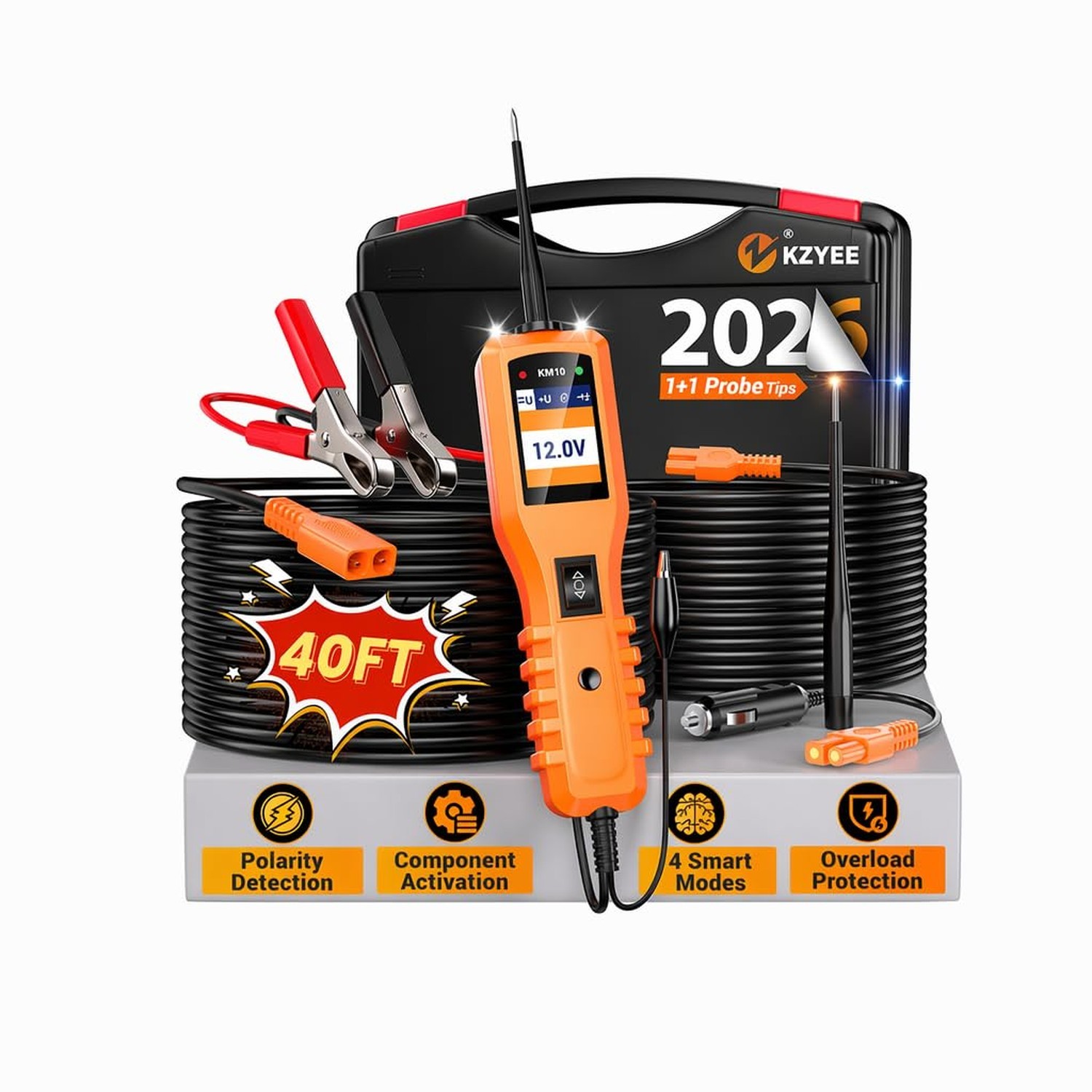 KZYEE KM10 Power Circuit Probe Tester with Live Waveform Display & Component …