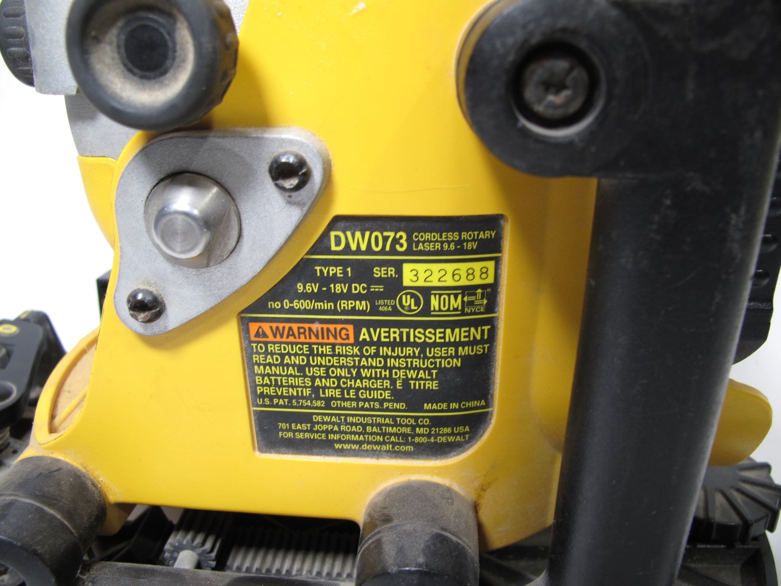 DeWalt DW073 18V Cordless Rotary Laser Level