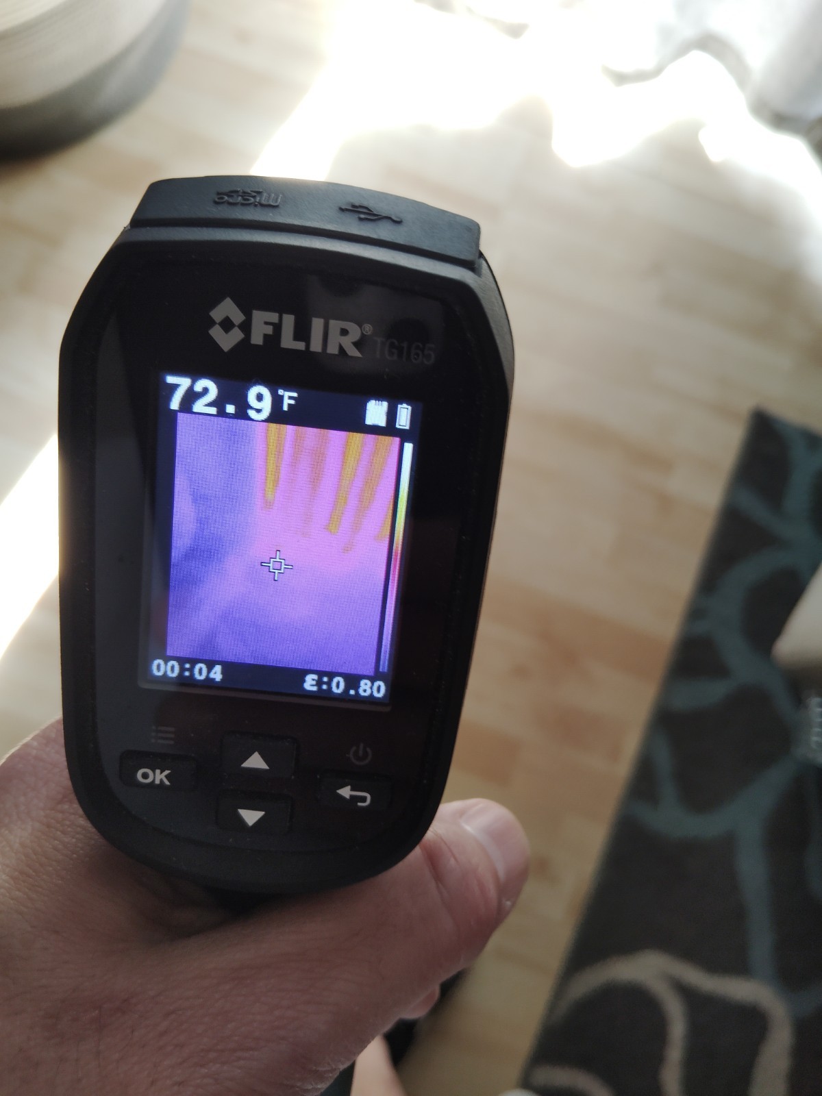 FLIR TG165 Handheld Thermal Camera 50° FOV 80×60 IR 32-572°F 24:1