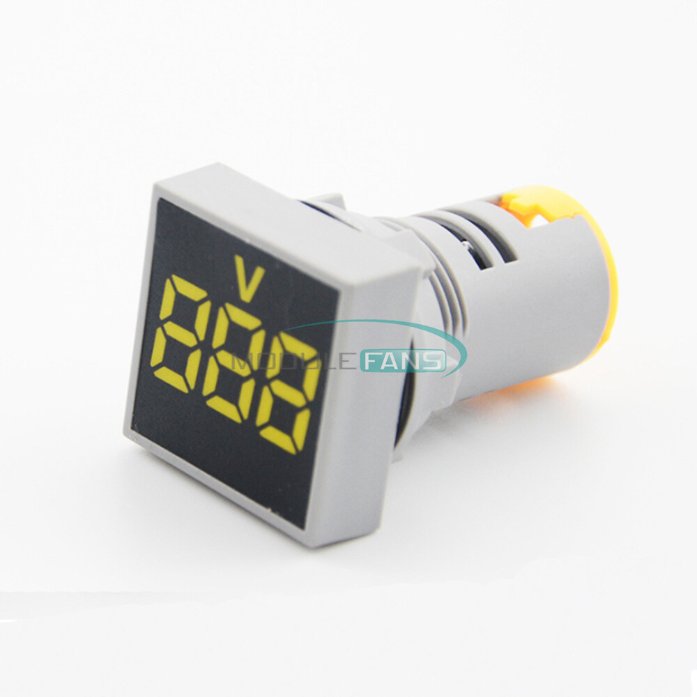 AC 20-500V Square Digital LED Voltmeter Voltage Gauge Meter Tester 5Color