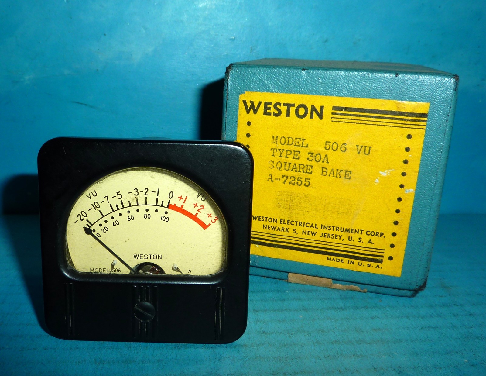 Weston 506 VU Meter 2 3/8 x 2 3/8in NOS