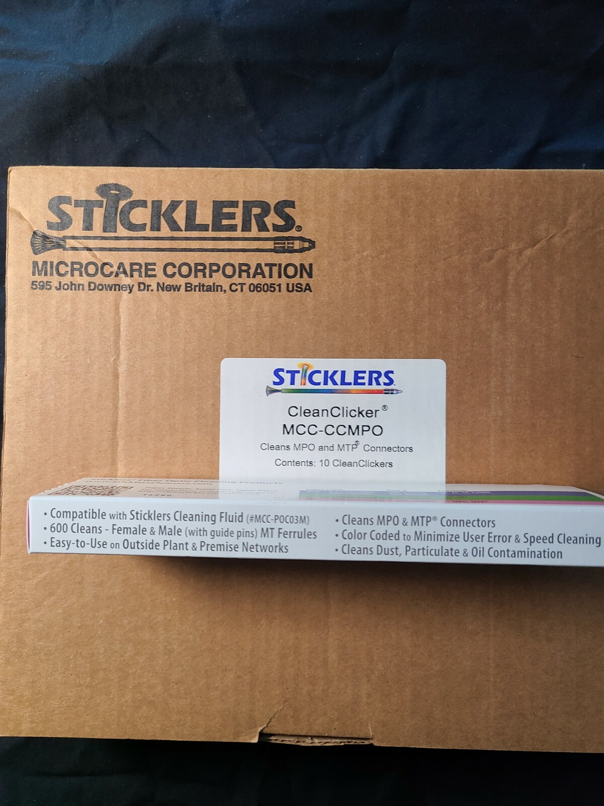 Sticklers MPO MTP 600+ MCC-CCMPO Cleanclicker for Male/Female ARRAY’s w/o pins