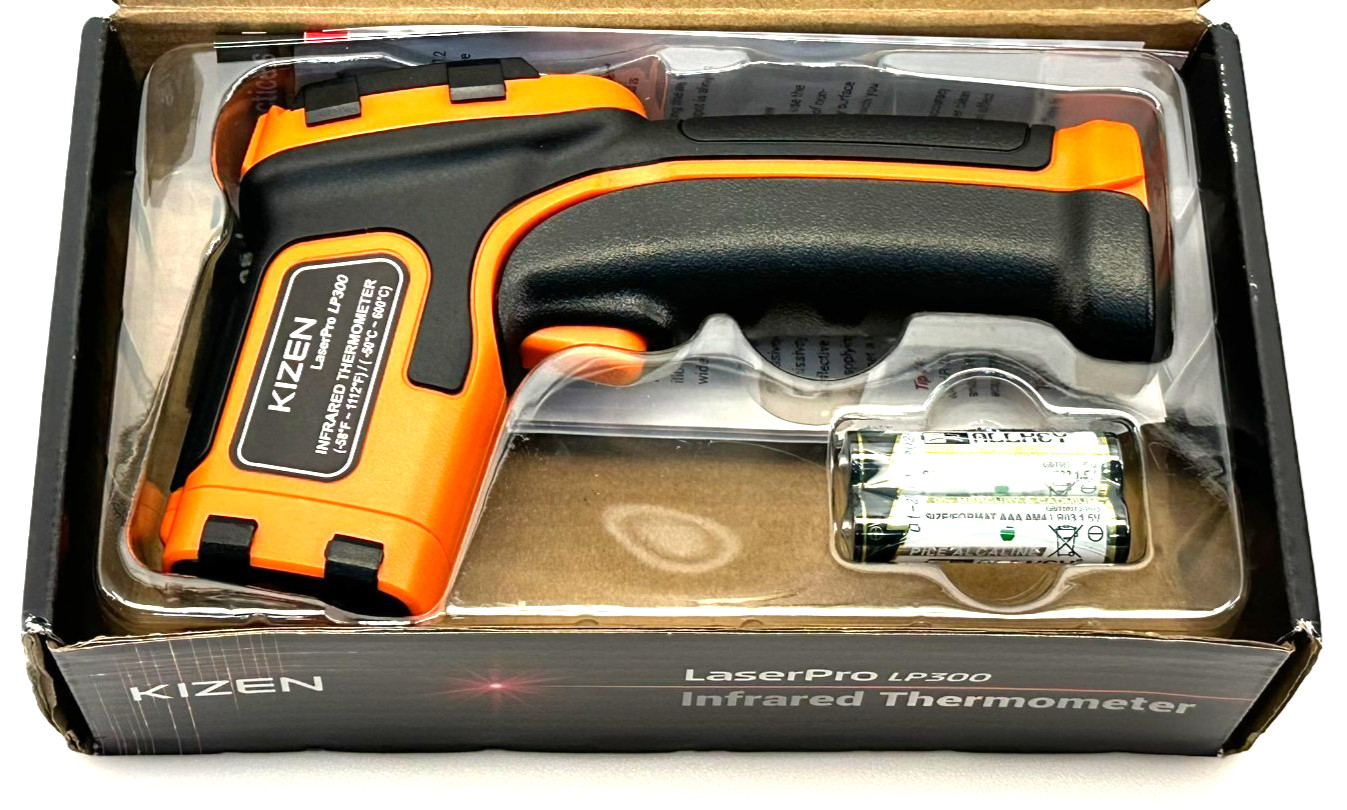 KIZEN Infrared Thermometer LaserPro LP300 Handheld Temperature Gun Orange
