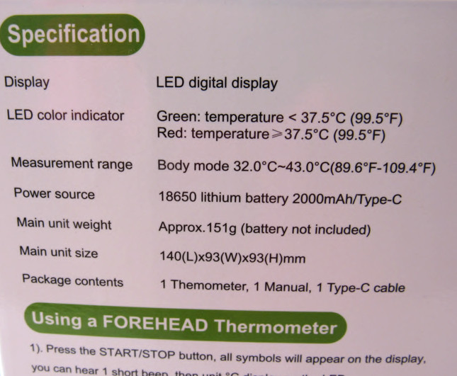 Wall Mounted Thermometer, Non-Contact Digital Automatic Infrared LED color Indi