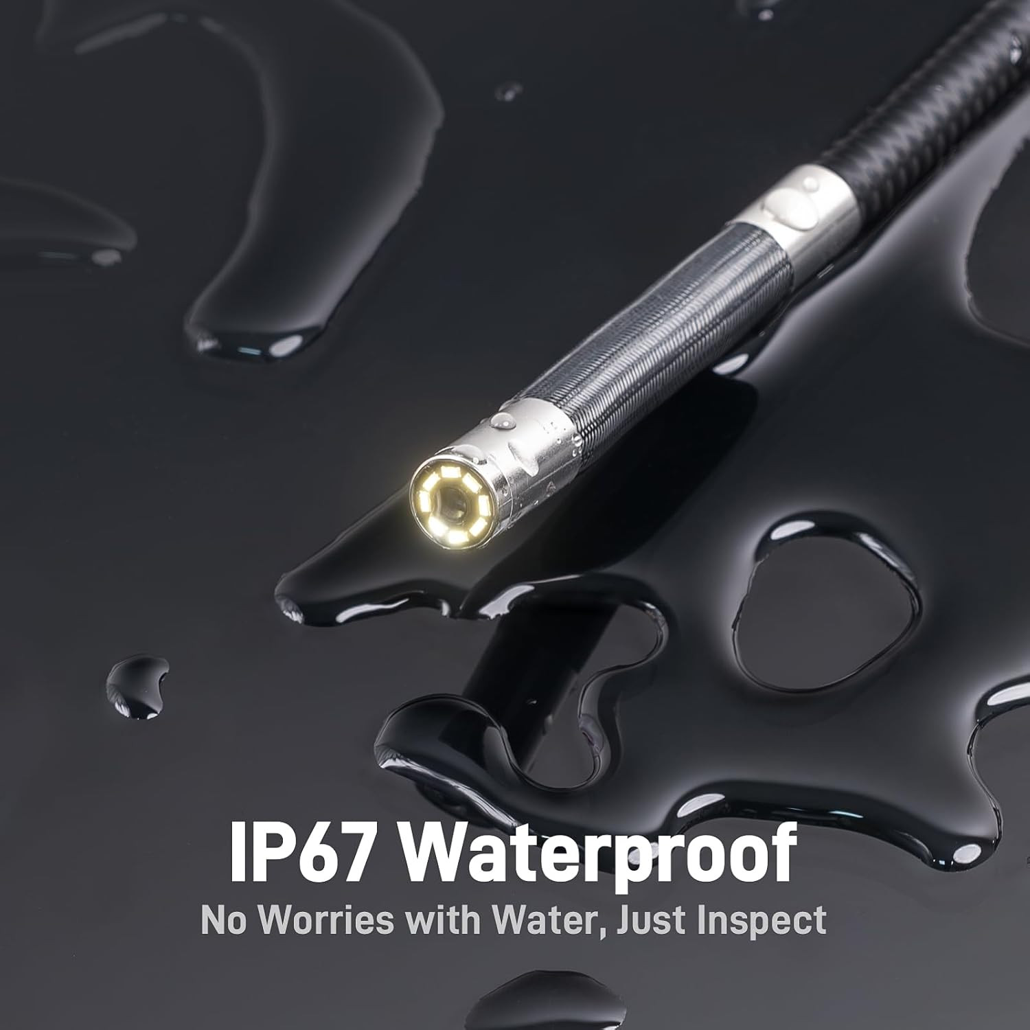Two-Way Articulating Borescope with Light, Industrial Endoscope Inspection Camer