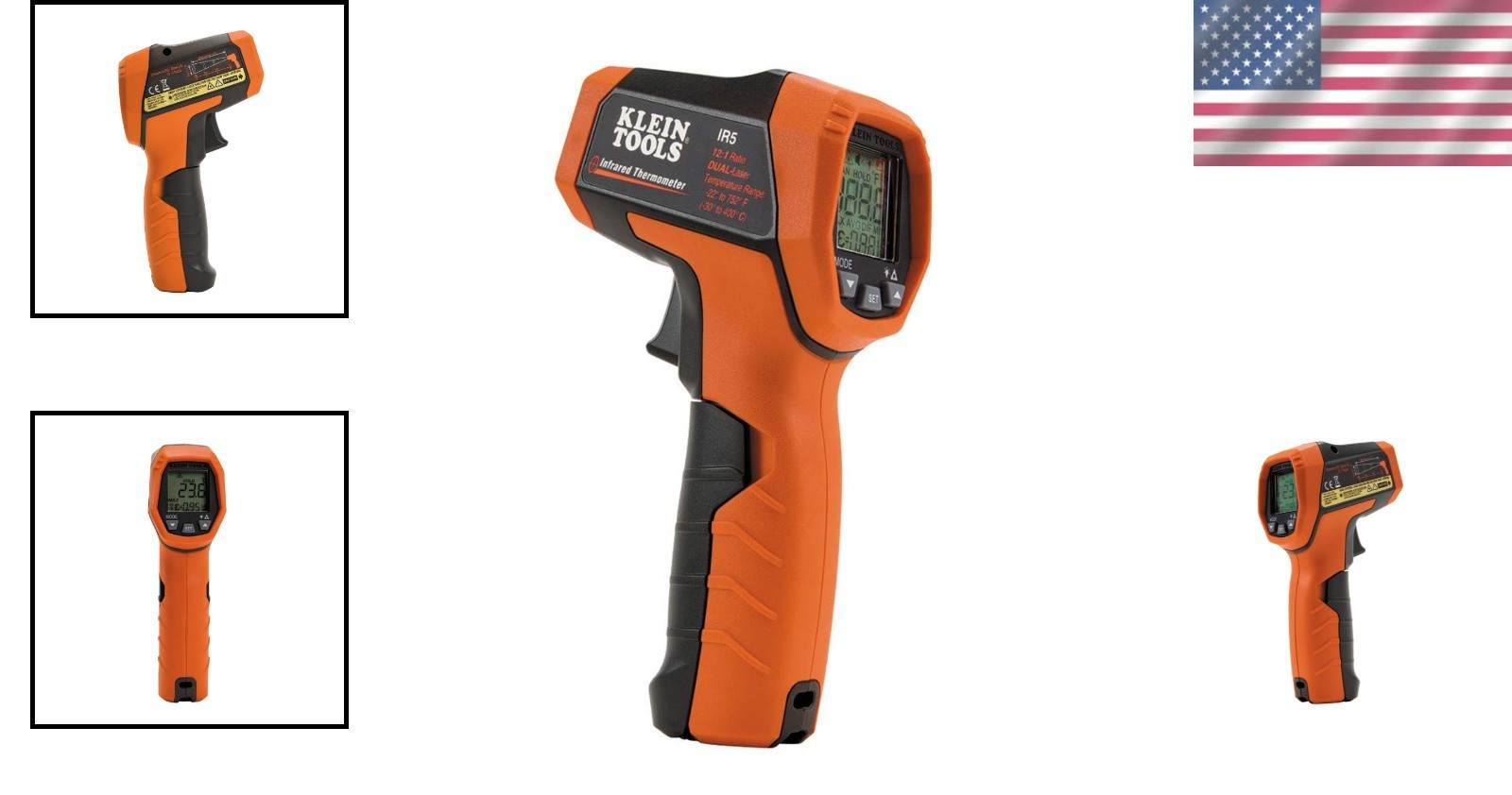 Digital Infrared Thermometer Gun with Dual Laser Targeting & Backlit Display