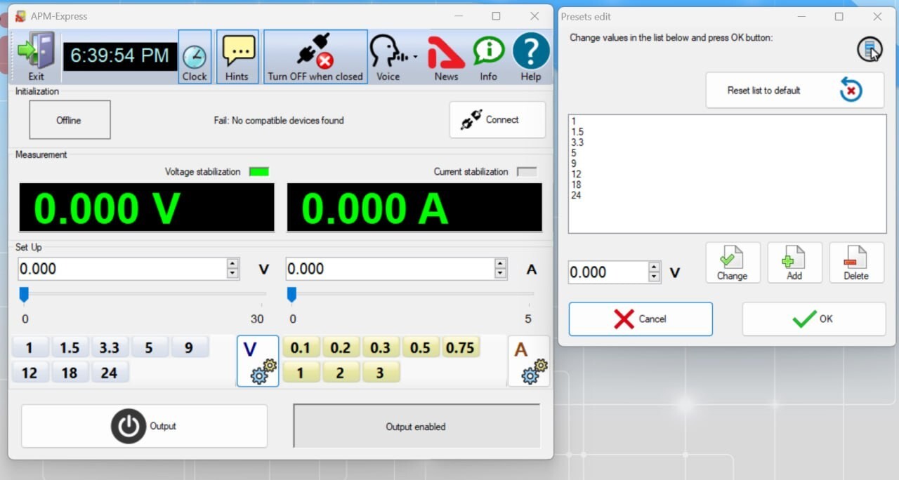 APS-3320L DC Power Supply 30V/20A, Free Software Control via PC and Voice Guide