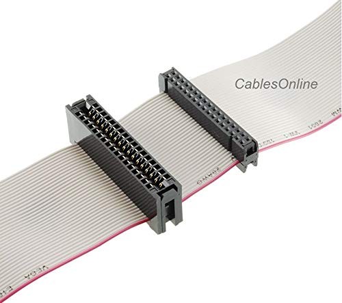 CablesOnline 24-inch Universal Floppy Drive Ribbon Cable for 3.5 or 5.25in Dr…