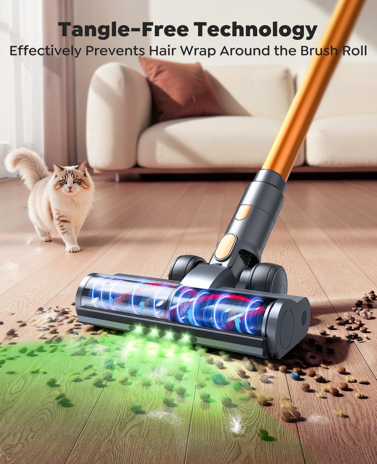 Cordless Vacuum Cleaner, 55KPa 650W 70Mins Stick Vacuum Cleaners fo… Fast Ship