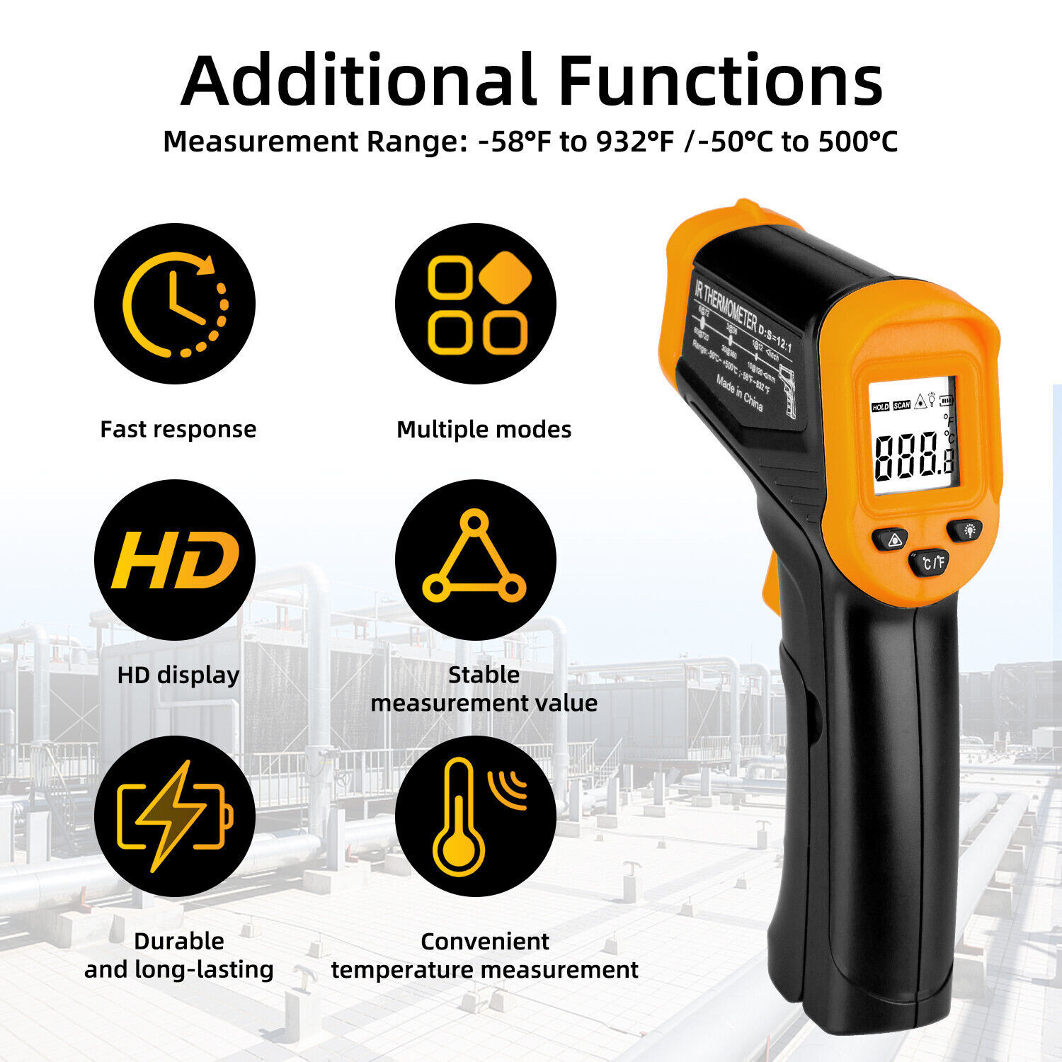 IR Infrared Laser Thermometer Temperature Gun Temp Measurement Meter Cooking US