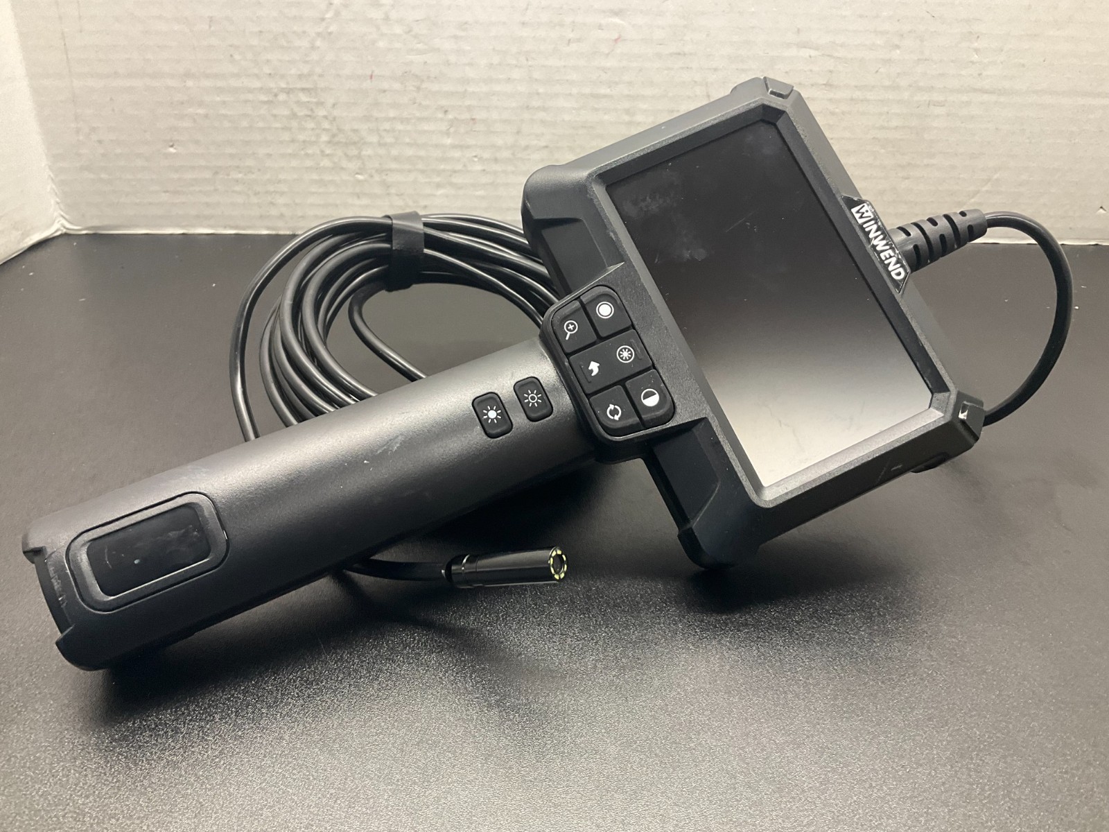 WINWEND Endoscope Borescope Camera w/ Light 4.3″ Screen 16.5ft Semi-Rigid Cord