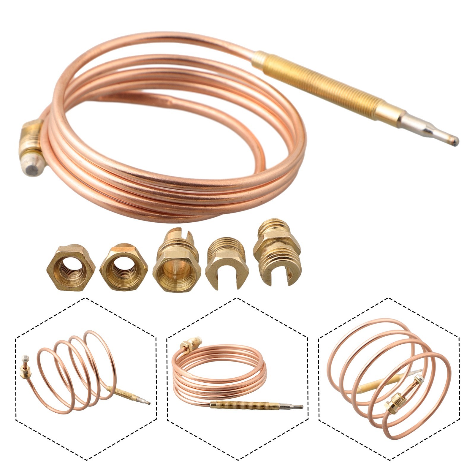 Premium 36in Thermocouple for Gas Furnaces Boilers Water Heaters Gas Fire