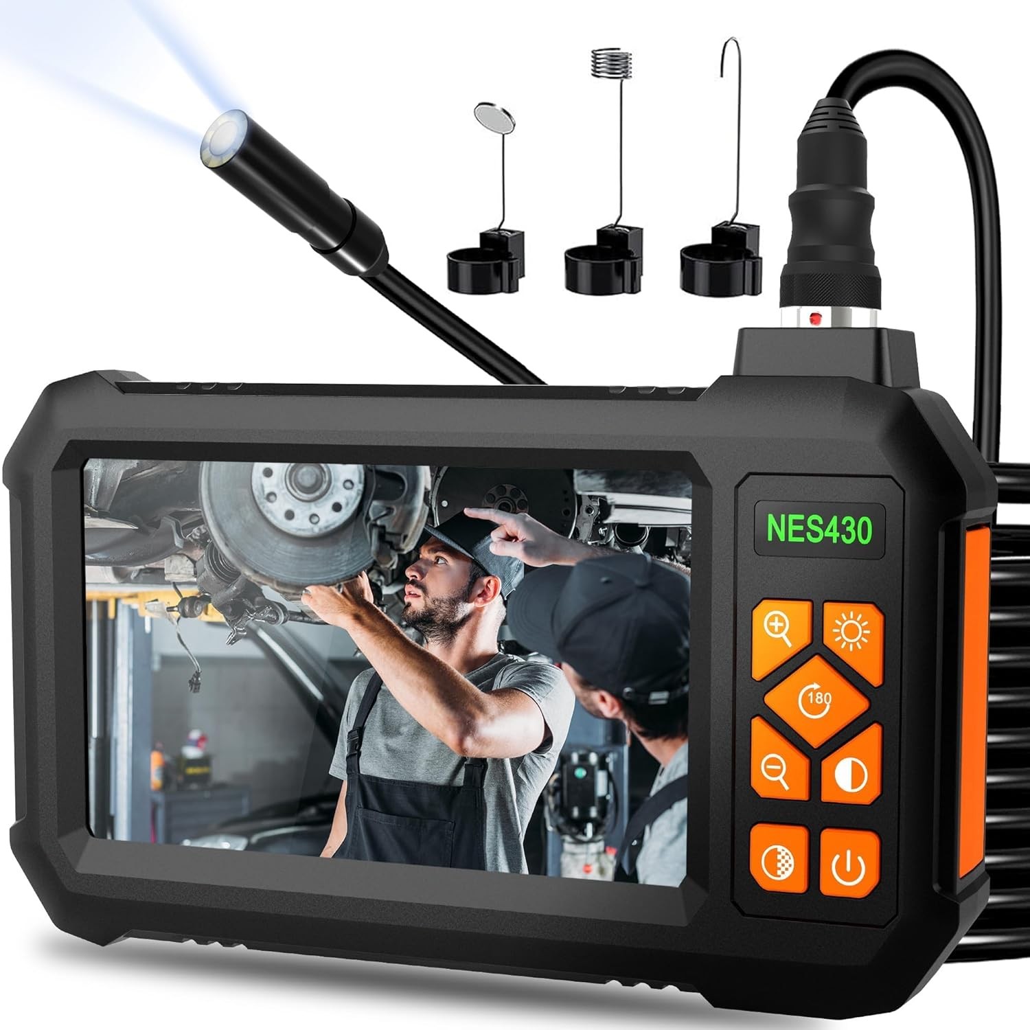 Boroscopio, Camara Endoscopica Hd 1080P Con Luz, Inspeccion De Pantalla De 4…