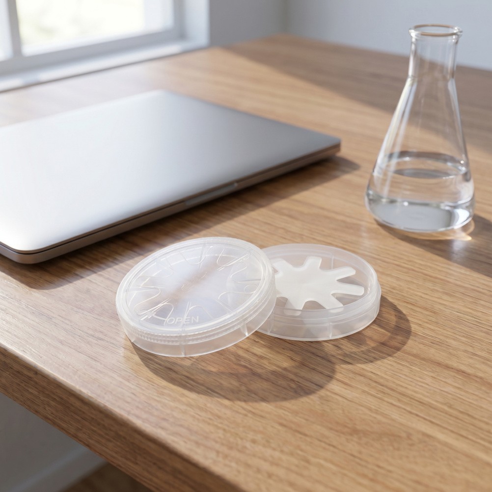 2Pcs Single Wafer Carrier Case: 2″ Cleanroom Storage Box, Includes Container,