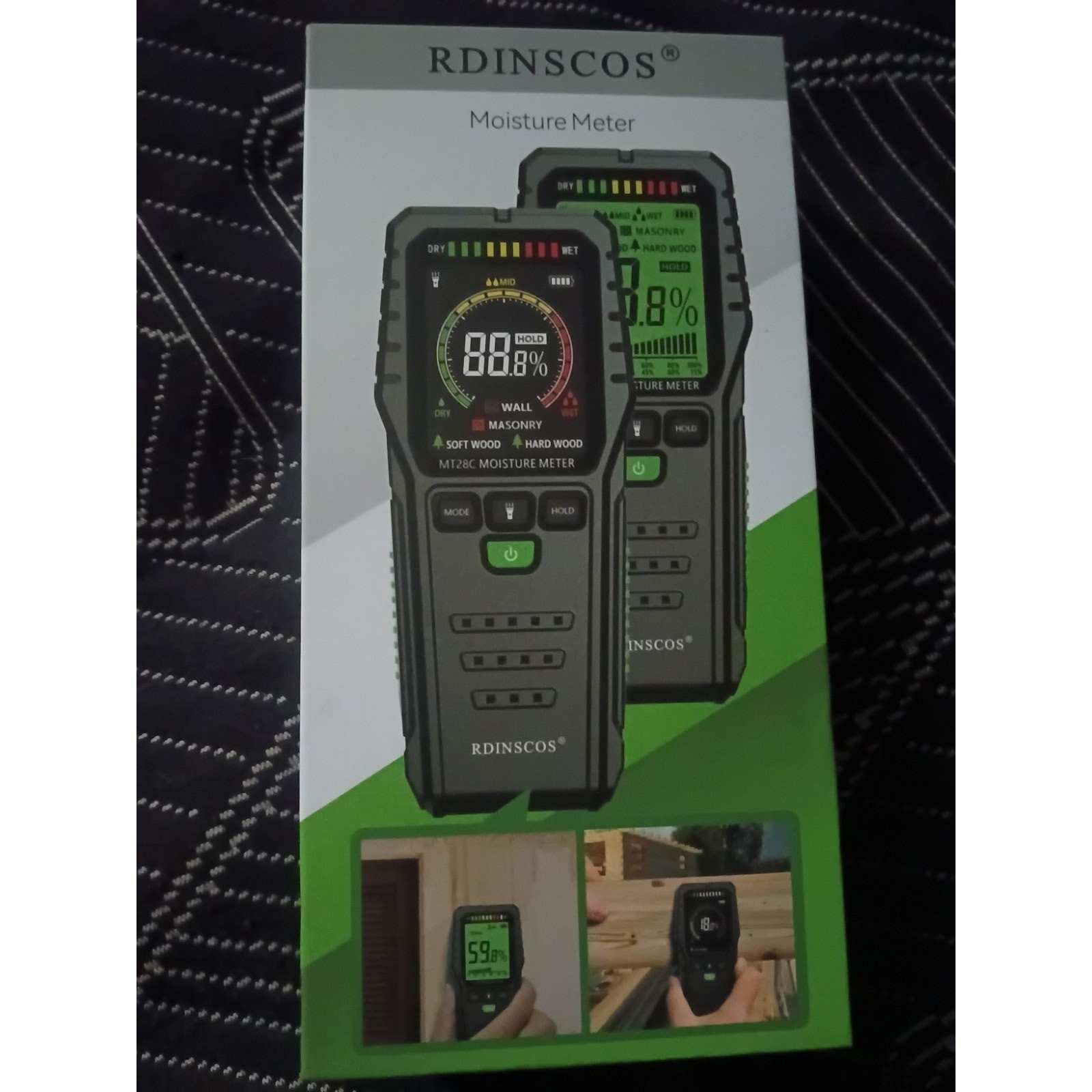 New RDINSCOS Digital Wood Moisture Meter Pinless Type