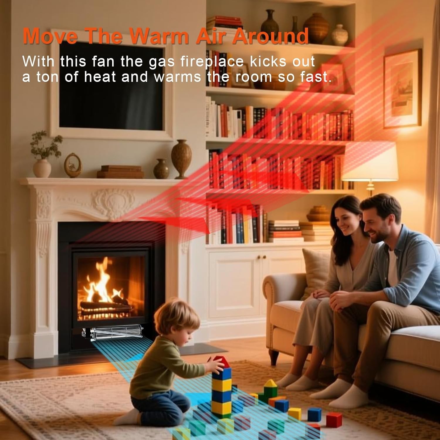 Replacement Fireplace Blower Kit for 3.23″ x 3.73″ x 12.5″