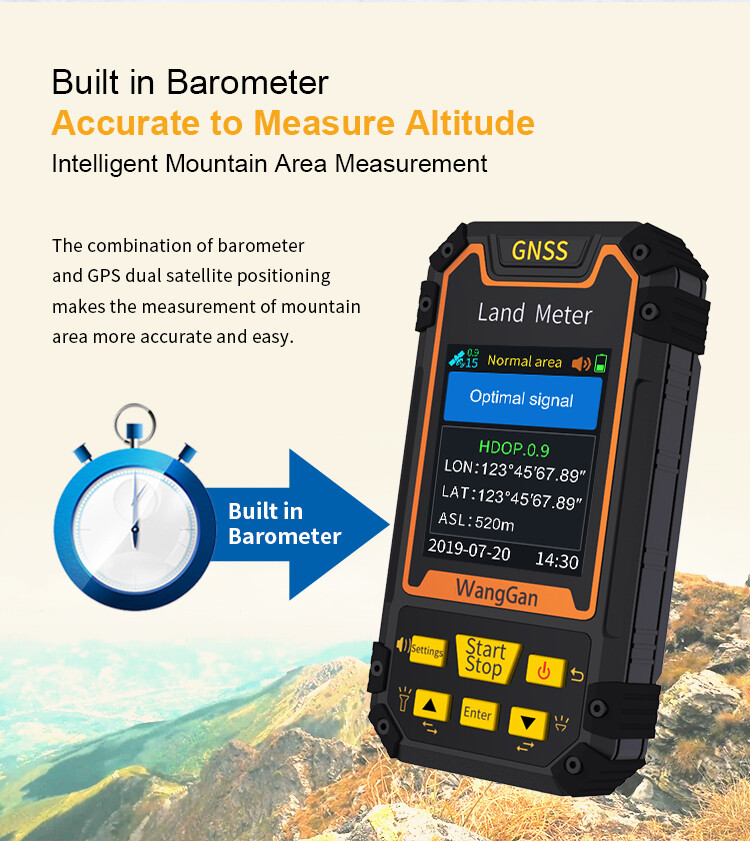 Handheld GPS Survey Equipment, GPS Land Measuring Instrument, Mini Handheld GPS