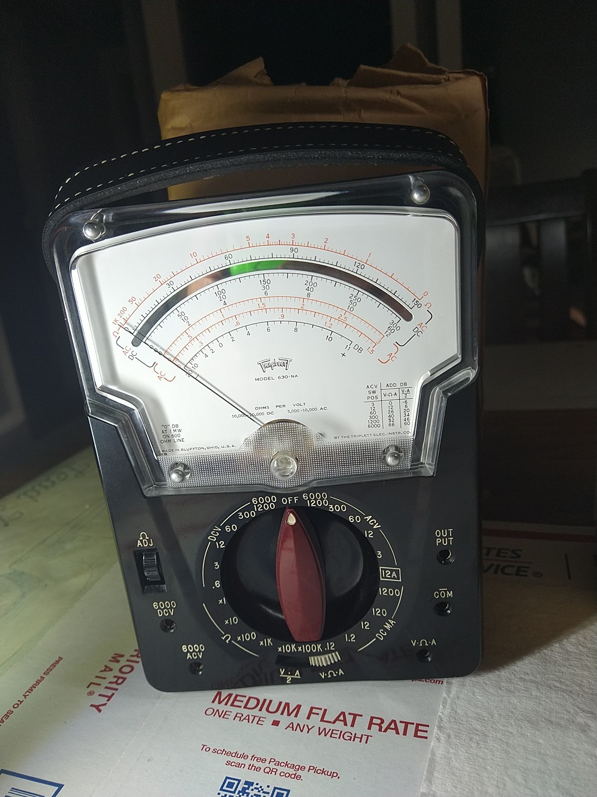 TRIPLETT VOLT OHMS METER 630-NA NEVER USE FOR COLLECTORS PEOPLE WITH ORIGINAL BO