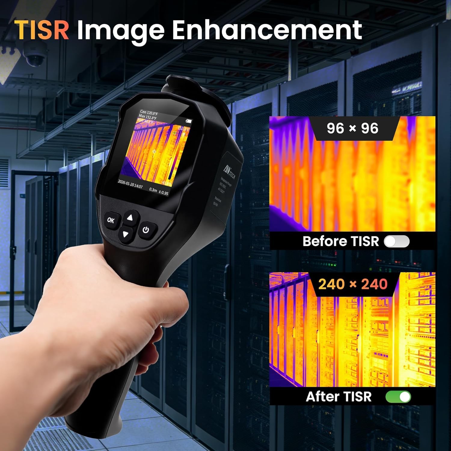 ANXTECH Thermal Camera Thermal Imaging Camera Handheld Infrared Imager 240*240