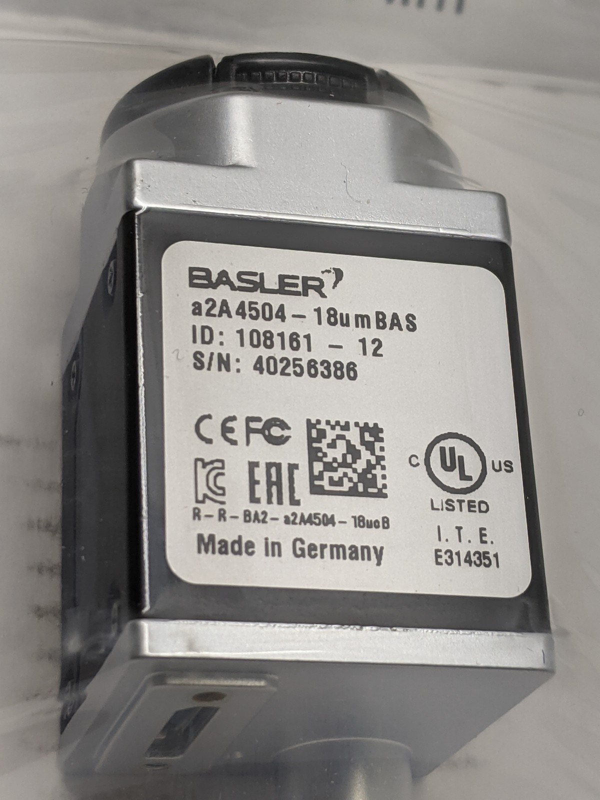 Basler a2A4504-18umBAS 20.2MP Mono USB 3.0 C-Mount Machine Vision Camera