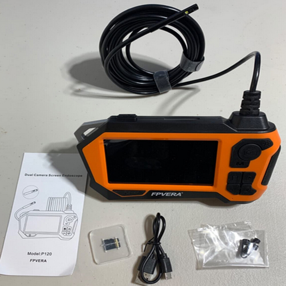 Dual Len Industrial Endoscope 4.5″ 1080P Digital Borescope Inspection Camera USA