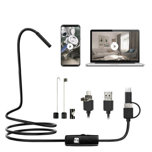 6LED USB Snake Endoscope Borescope HD Inspection Camera Scope for Android Type C