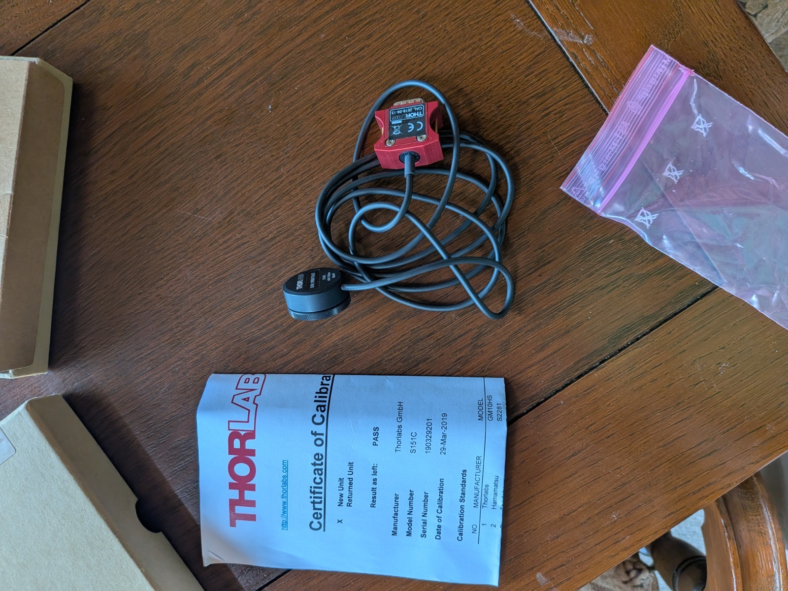 New Thorlabs S120C Silicon Detector 400-1100nm Max Power 50mW