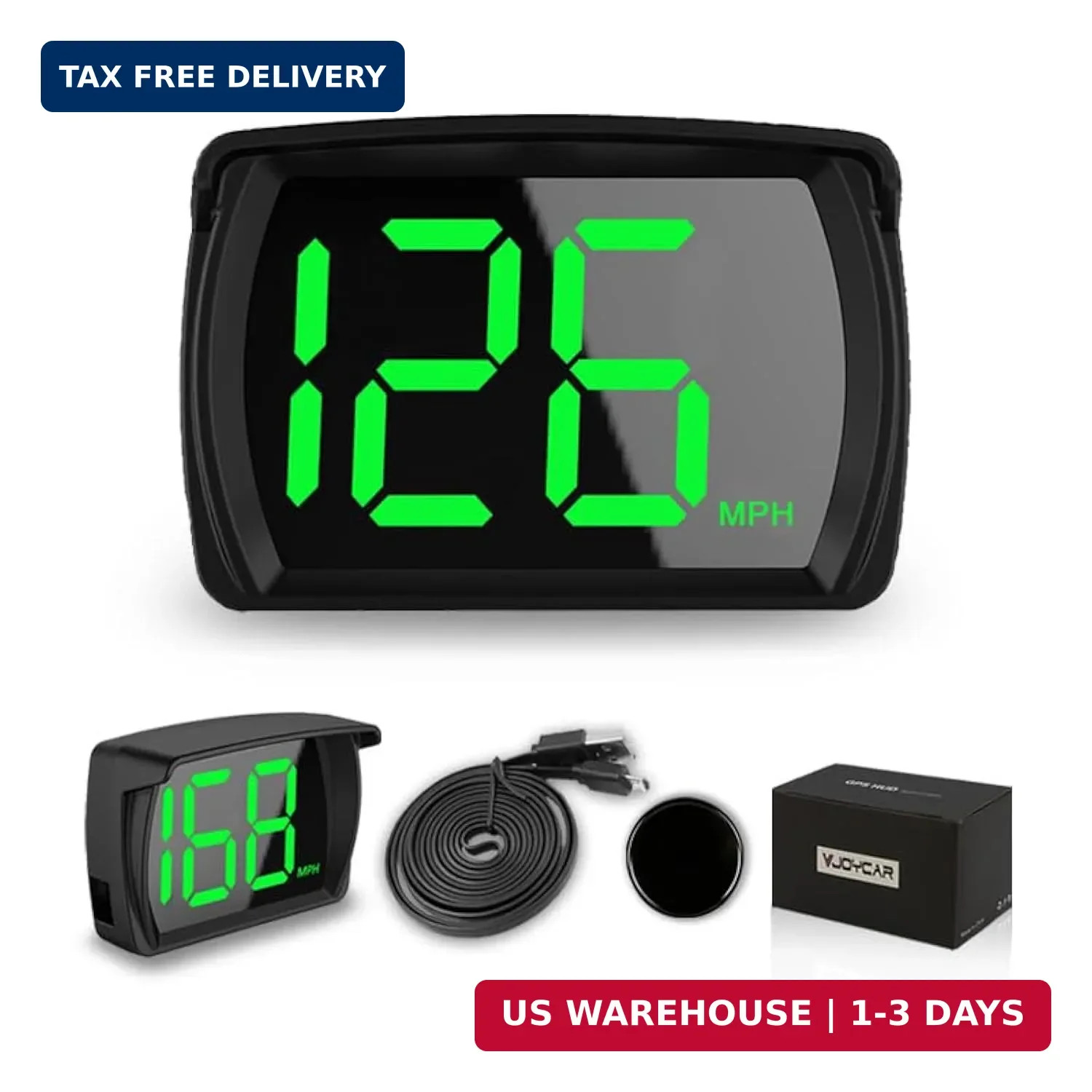 VJOYCAR New Speedometer HUD GPS Digital Speed Meter MPH Speedo Head Up Display f