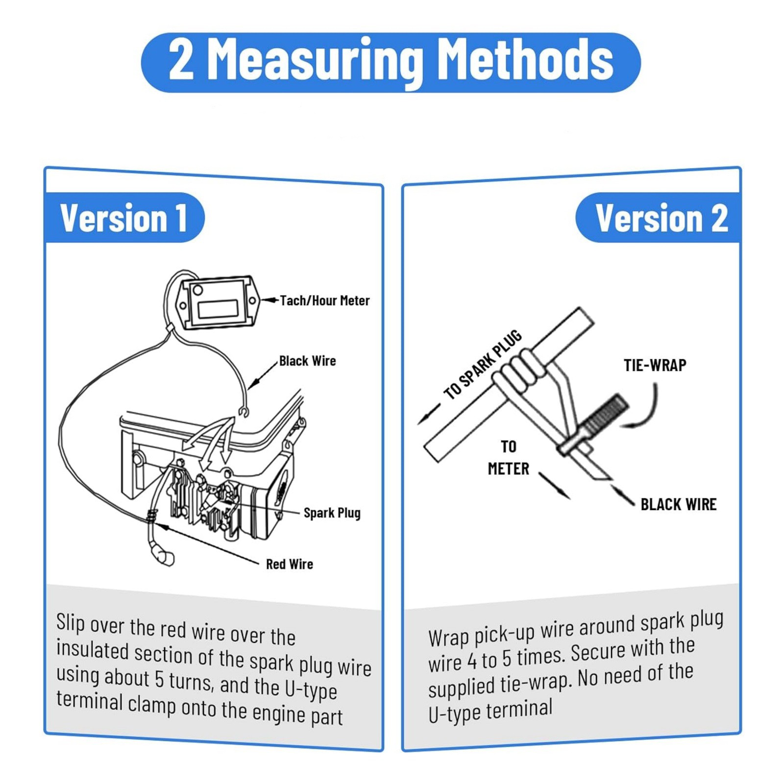 Tachometer Hour Meter 25000RPM With Service Timer For Motorcycle Lawn Mower