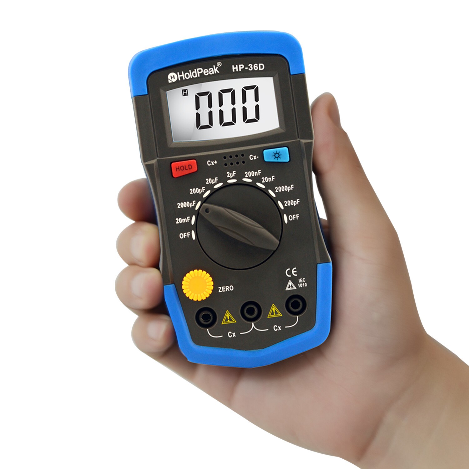 Handheld Capacitor Tester Multimeter Capacitance Meter 200pF-20mF Back Light
