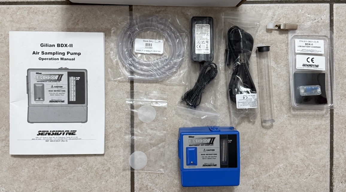 Sensidyne Gilian BDX II Abatement Air Sampler Industrial Testing Unit Open Box