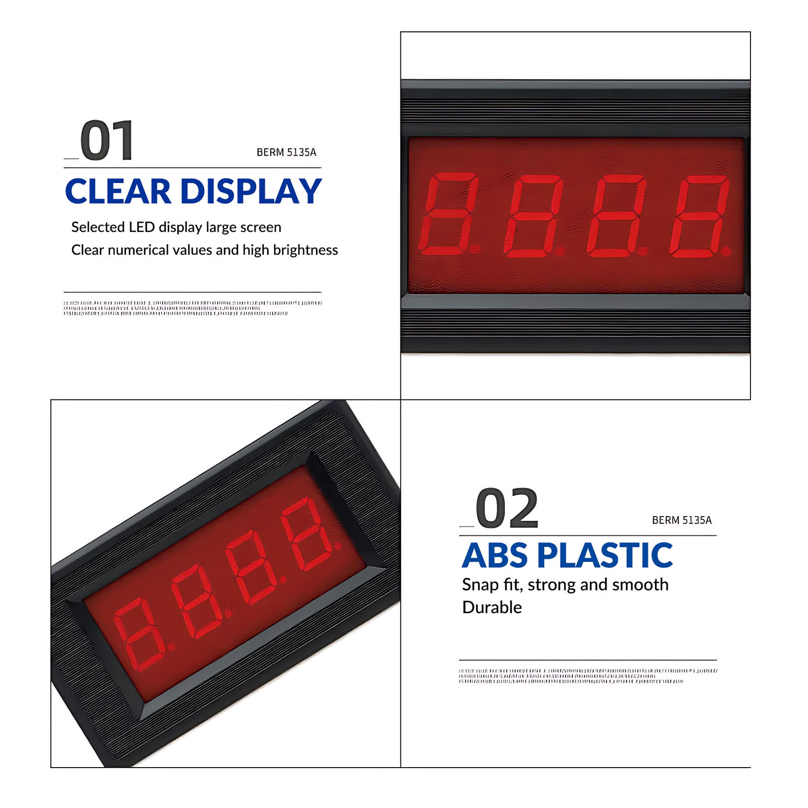DC 0-1000V/1000A Digital Voltmeter Ammeter 3Digit LED display Tester Panel/Shunt