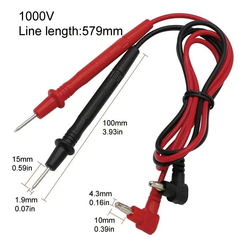 Universal Digital Multimeter MultiMeter Test Lead Probe Wire Pen Cable 1000V 10A