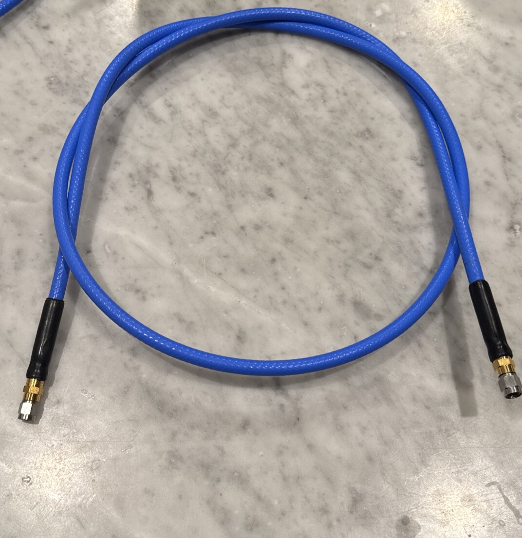 Tensolite SMA Male RF Coaxial Test Cable 36 Inch Blue Coax 18 ghz