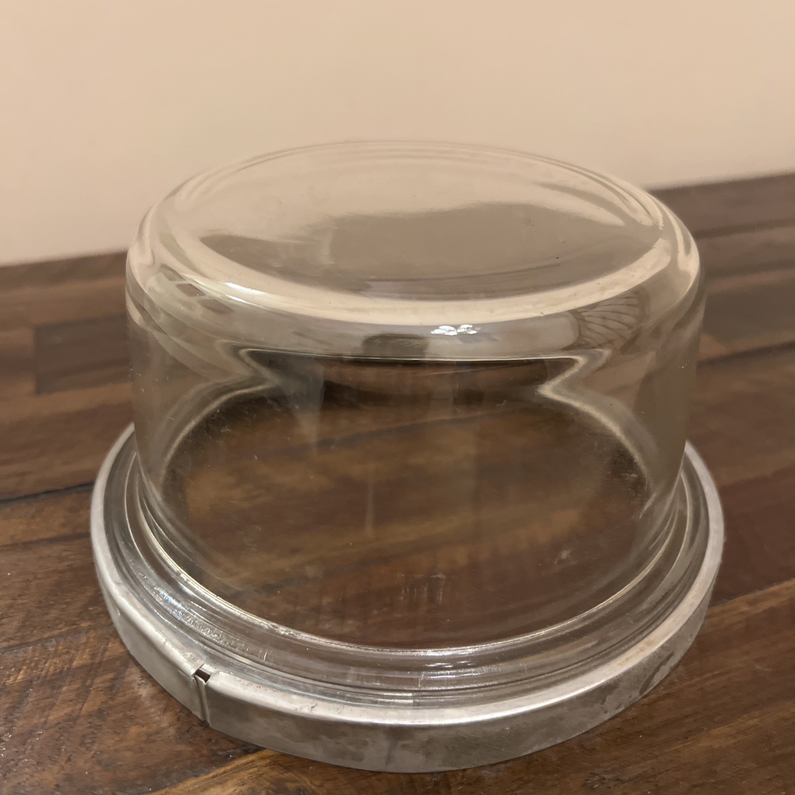Vintage Duncan Glass Electric Meter Cover For Repurposed Use Inside Rim Chip