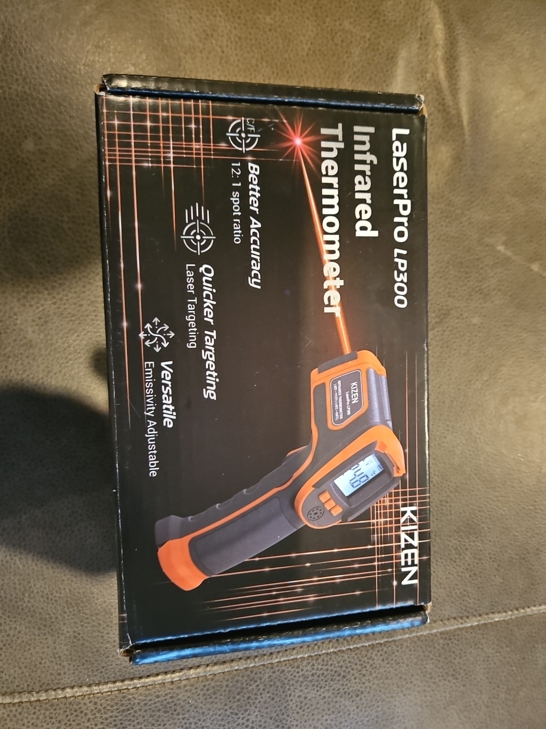KIZEN Infrared Thermometer LaserPro LP300 Handheld Temperature Gun Orange