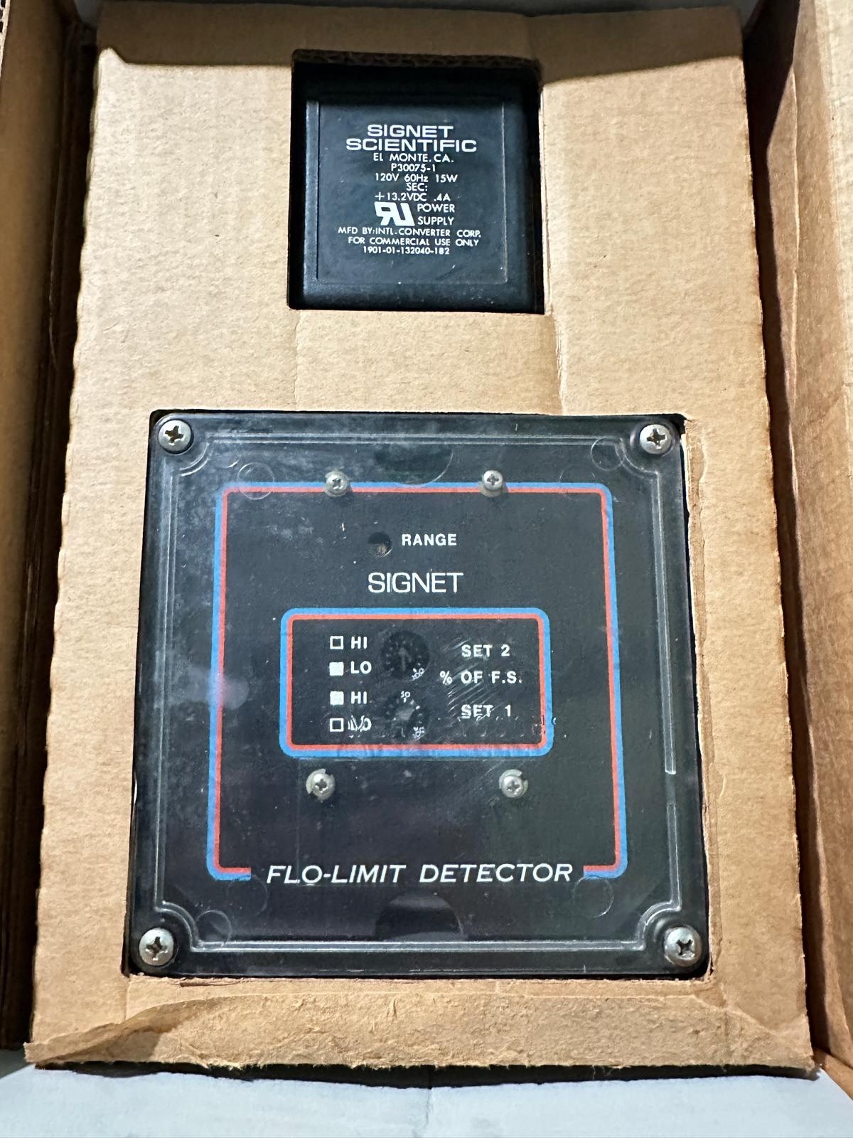 Signet Scientific P51140-1 Flo-Limit Detector Flow Controller 120VAC USA