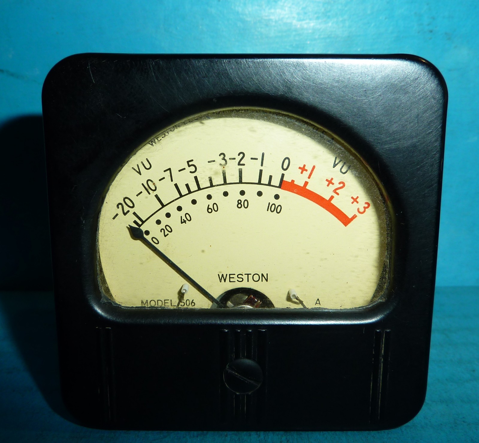 Weston 506 VU Meter 2 3/8 x 2 3/8in NOS