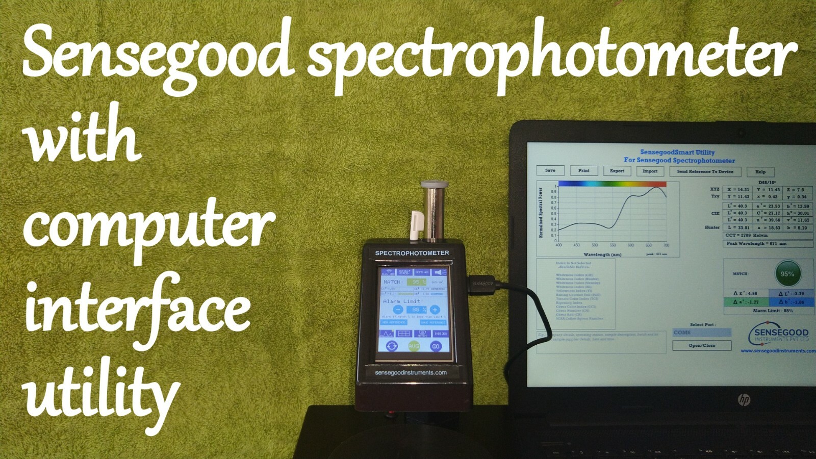 NEW ARRIVAL Handheld Digital Colorimeter Reflectance Long Life LED Illumination
