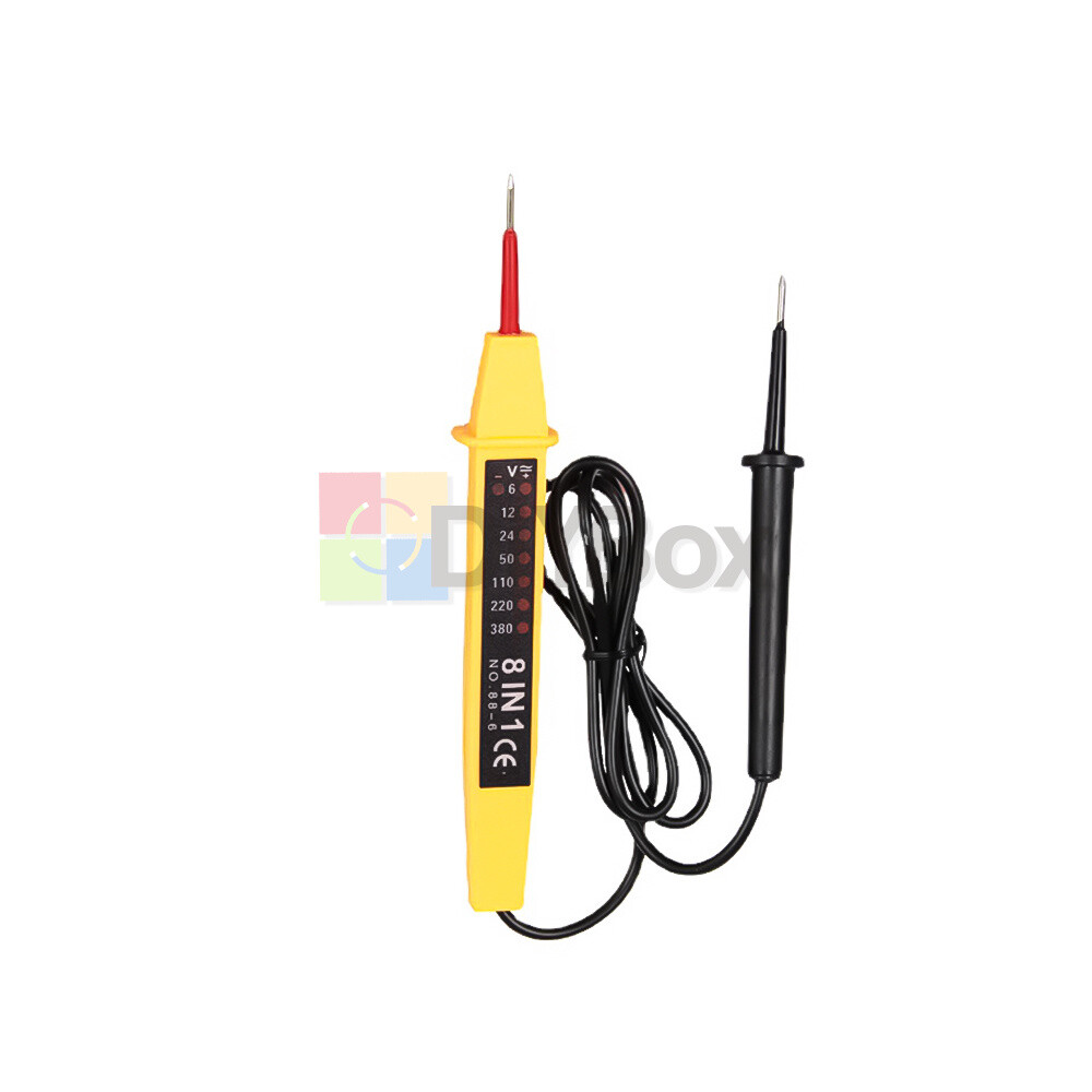 8-In-1 Tester Voltage AC DC 6-380V Auto Electrical Pen Detector With LED Light