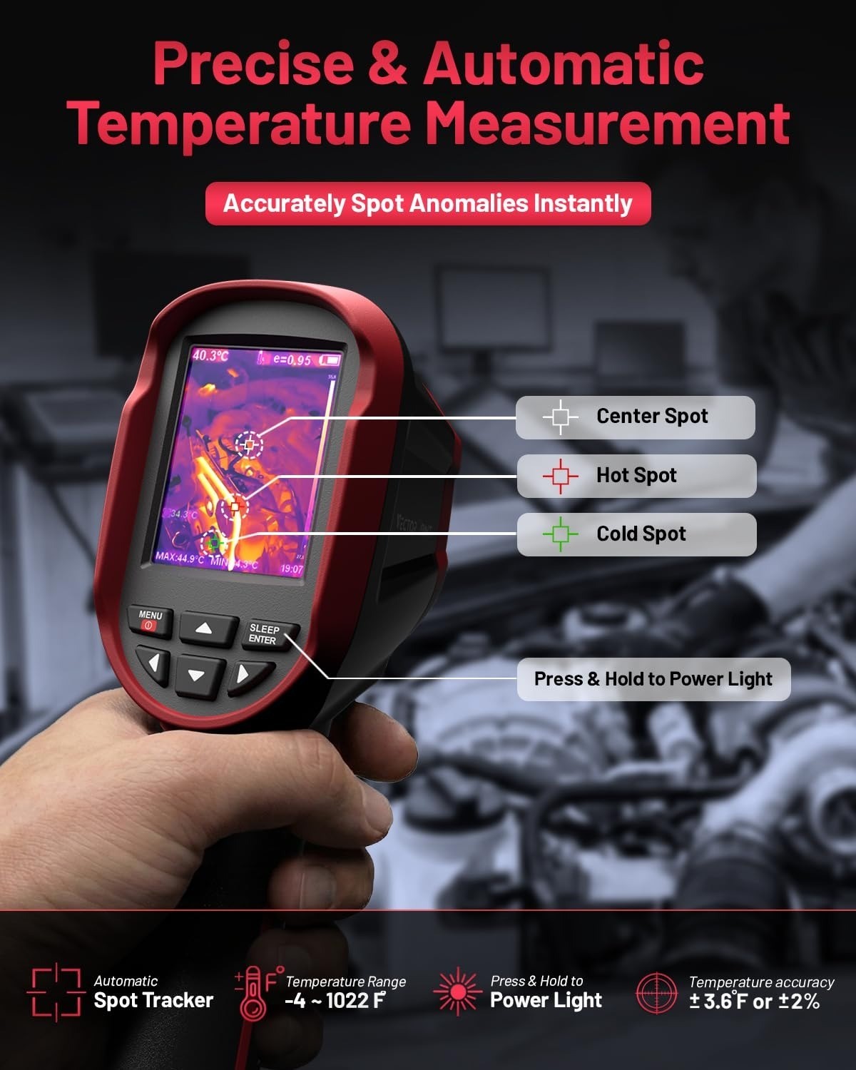 VectorPoint Thermal Camera 240×240 Resolution -4°F to 1022°F Handheld
