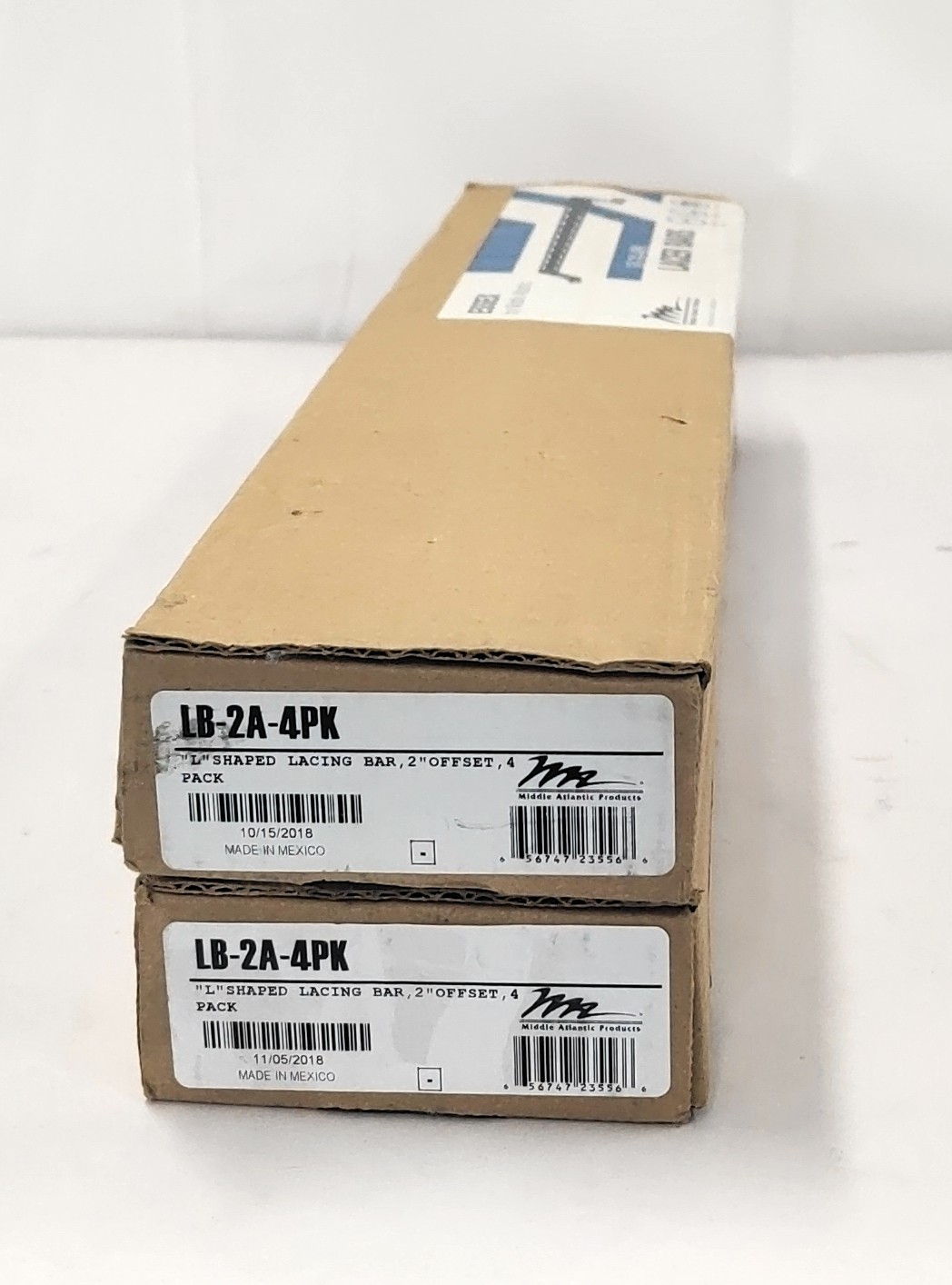 Lot of 2 4-Pack Middle Atlantic LB-2A-4PK 2″ Rack Cable Management Lacing Bars