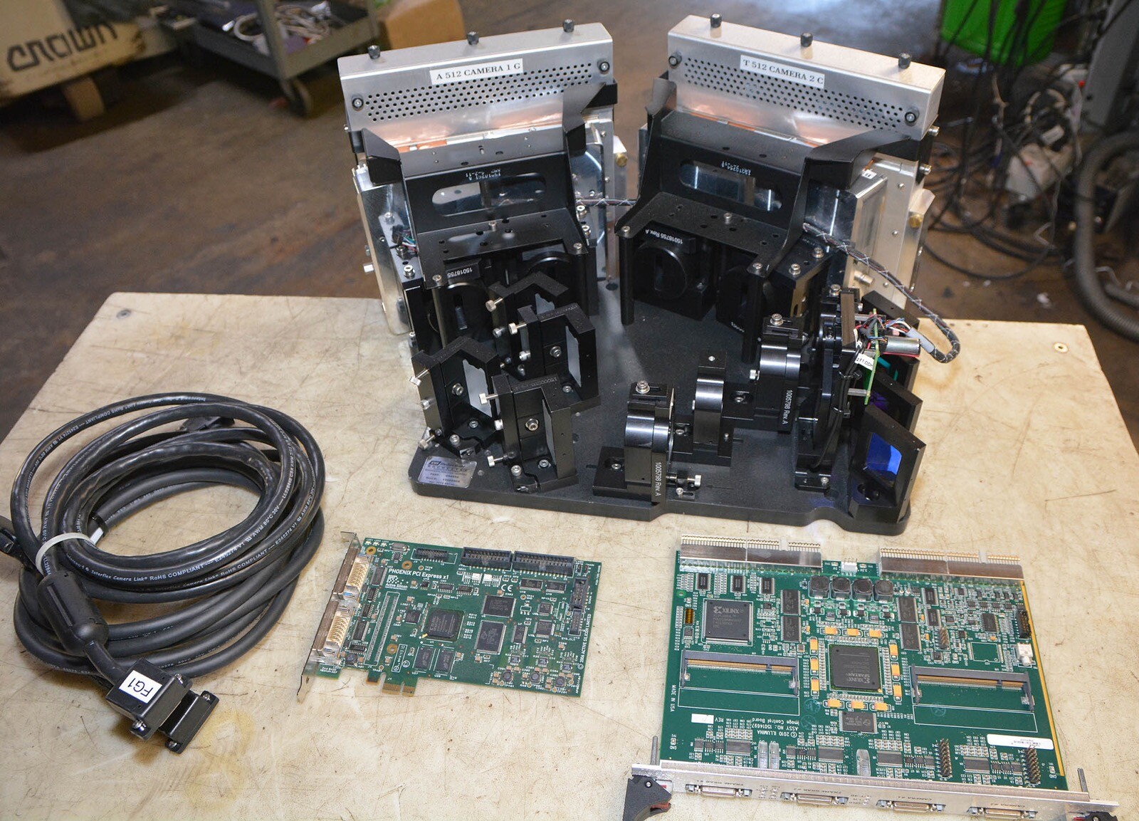 (4) Illumina HiSeq 2000 Hamamatsu S10405 Line CCD Camera & Mirror Array Cap Card