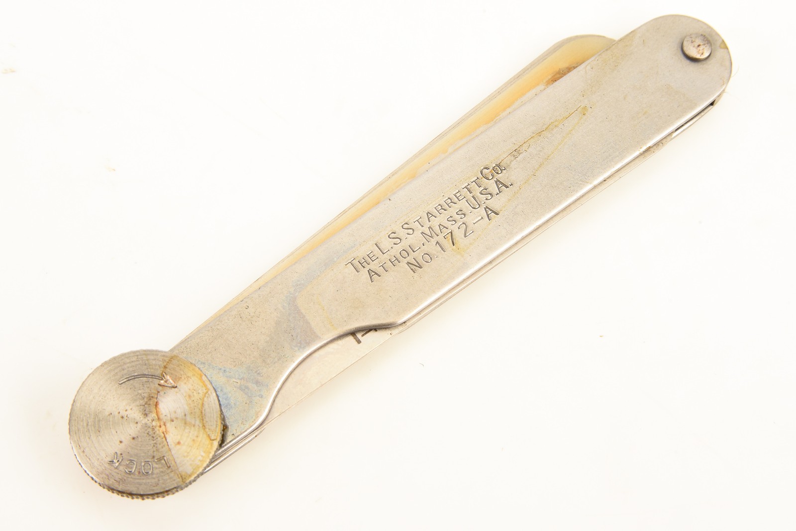 Starrett No 172A English Thickness Gage Gauge 9 Leaves .0015 to .015″ in Box V22