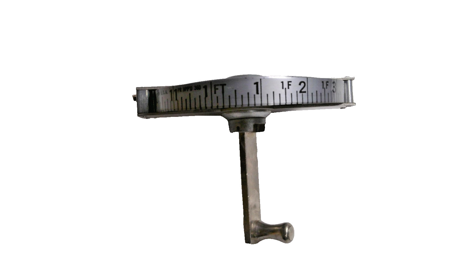 Vintage Steel Surveyor Tape Measure 100ft Open Reel USA Construction Tool