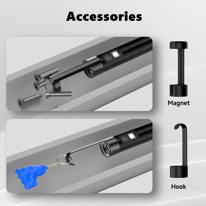 For iPhone 16/15/14 iOS/Android Cellphone iPad Dual Lens Endoscope Camera IP68