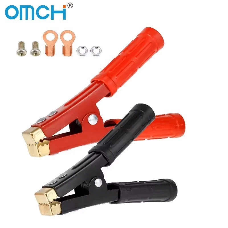2PCS Car Alligator Clips Crocodile Clip Battery Test Clamps 100A Red Black