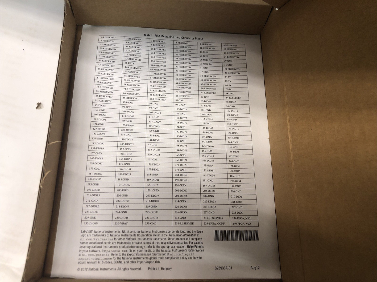 New-Open Box,BROKEN SEAL,National Instruments sbRIO-9626,Single Board Controller
