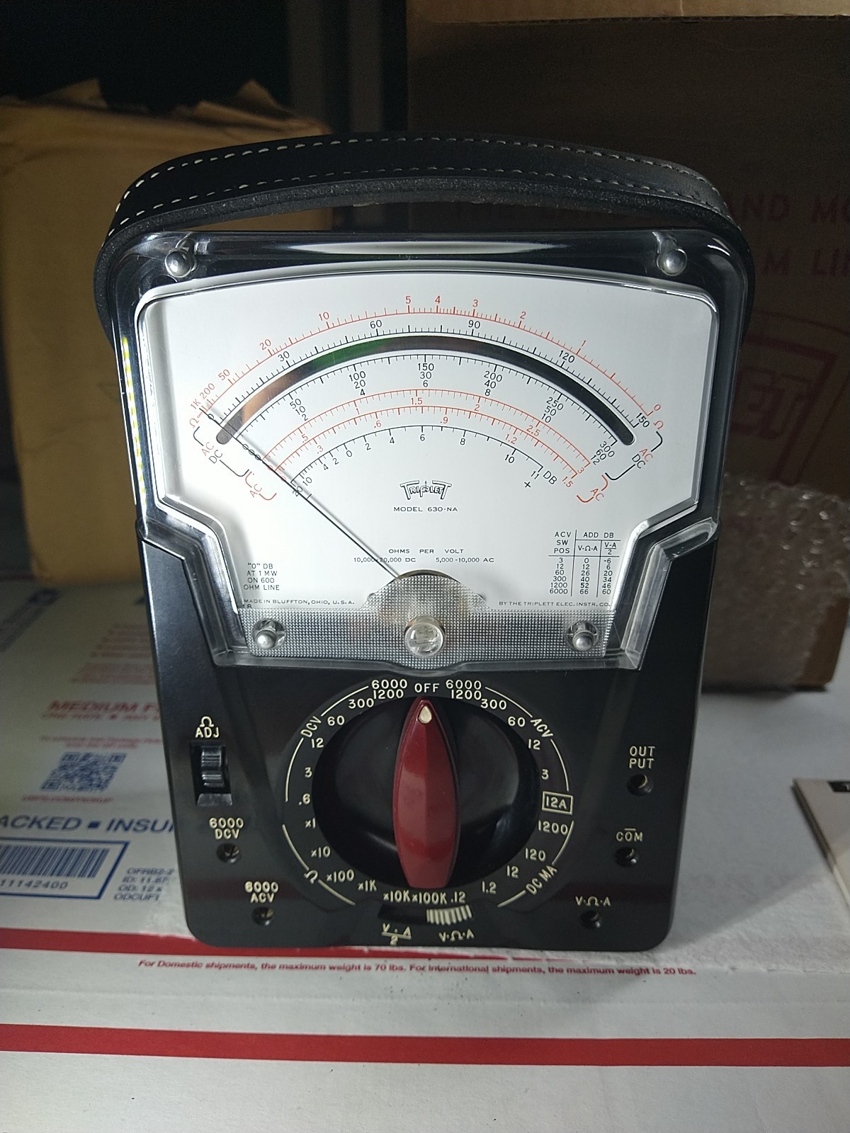 TRIPLETT VOLT OHMS METER 630-NA NEVER USE FOR COLLECTORS PEOPLE WITH ORIGINAL BO